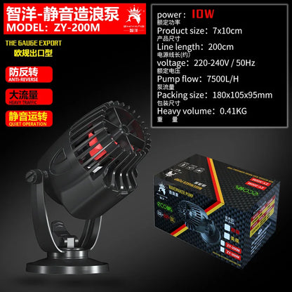 Aquarium Wavemaker Pump 360° Adjustable Wave Maker, Submersible Circulation & Aeration Pump for Fish Tanks 220–240V