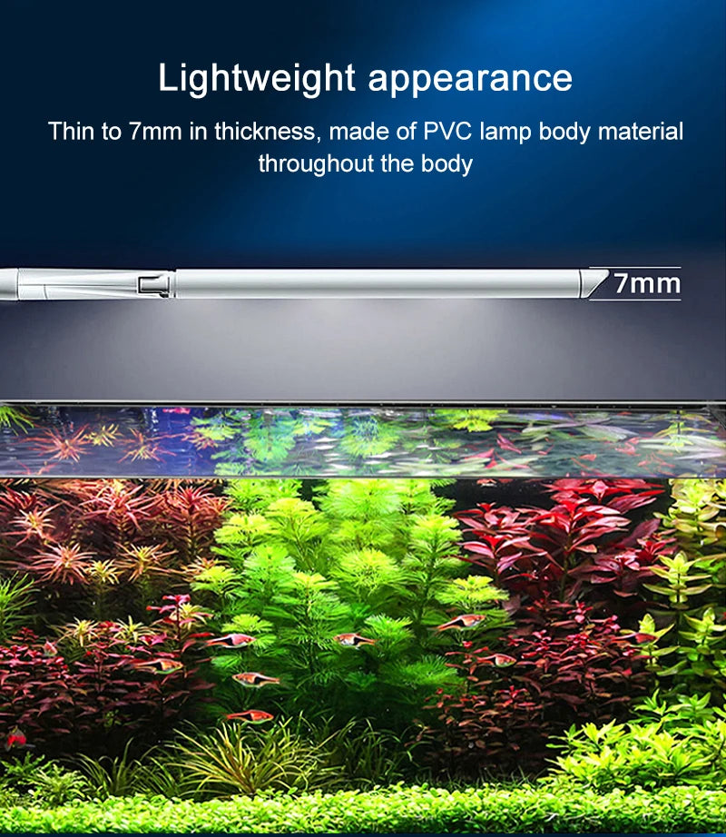 Super Bright Clip-On LED Aquarium Light — Full Spectrum Plant Grow Lamp with 5730 LEDs | 4W / 8W / 13W | 220–240V