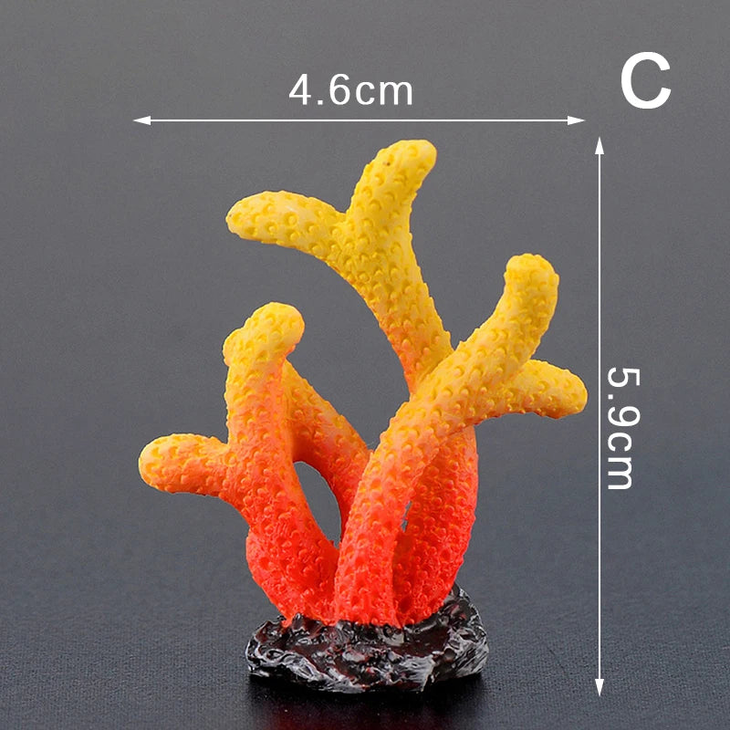 Artificial Resin Coral & Starfish Decor – Vibrant Reef-Style Ornament for Fish Tanks, Aquariums, and Home Displays