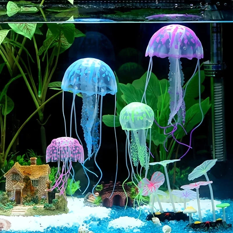 Artificial Swim Glow Jellyfish – Luminous Silicone Aquarium Decoration