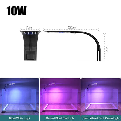 Super Slim LED Aquarium Light – Clip-On Waterproof Plant Grow Lamp