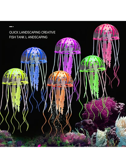 Artificial Swim Glow Jellyfish – Luminous Silicone Aquarium Decoration
