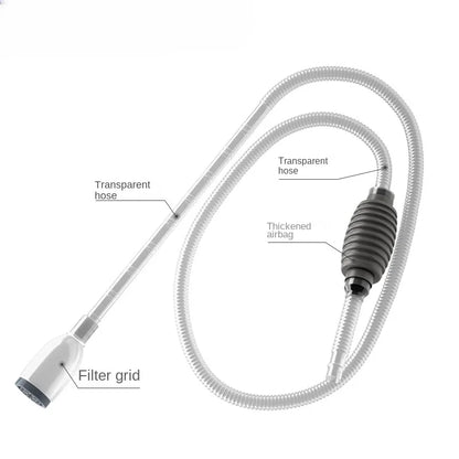 Aquarium Siphon Vacuum Cleaner – Manual Water Changer & Gravel Cleaner Pump for Fish Tanks