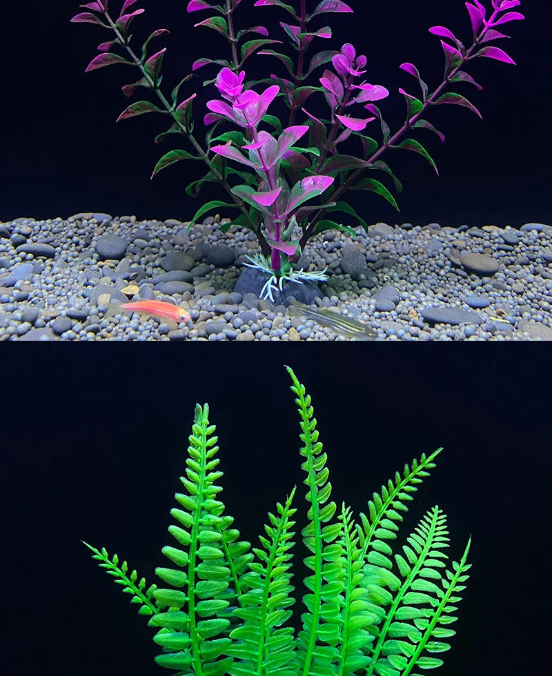 18cm Artificial Aquarium Plant – Soft Plastic Simulation Water Grass for Fish Tank Decoration