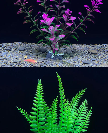 18cm Artificial Aquarium Plant – Soft Plastic Simulation Water Grass for Fish Tank Decoration