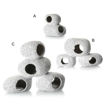 Clay Pot Aquarium Shelter – Ceramic Fish & Shrimp Cave Hideout for Natural Aquascape Decoration