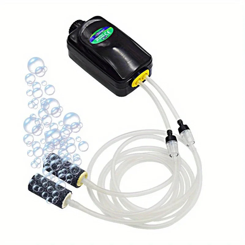 SOBO SB-738 Aquarium Oxygen Pump – Dual Outlet 3.5W Adjustable High-Power Air Pump for 50–60cm Tanks