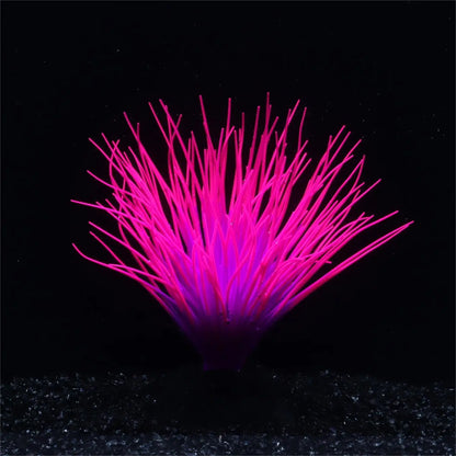 Fluorescent Silicone Aquatic Plant Aquarium Decoration – Soft, Non-Toxic Glow Ornament