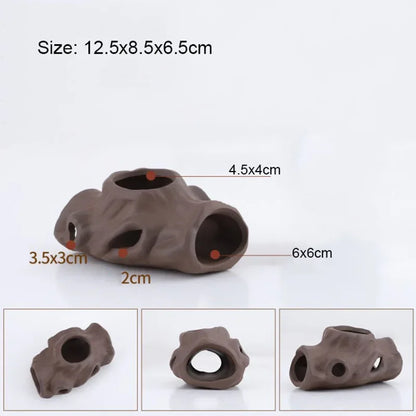 Ceramic Aquarium Shelter Houses – Shrimp & Fish Hiding Caves, Breeding Pots & Natural Stone-Style Tank Decor