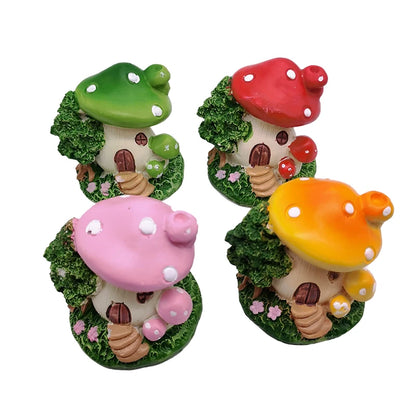Resin Mushroom House Aquarium Ornament – Decorative Landscape Piece for Freshwater and Saltwater Tanks
