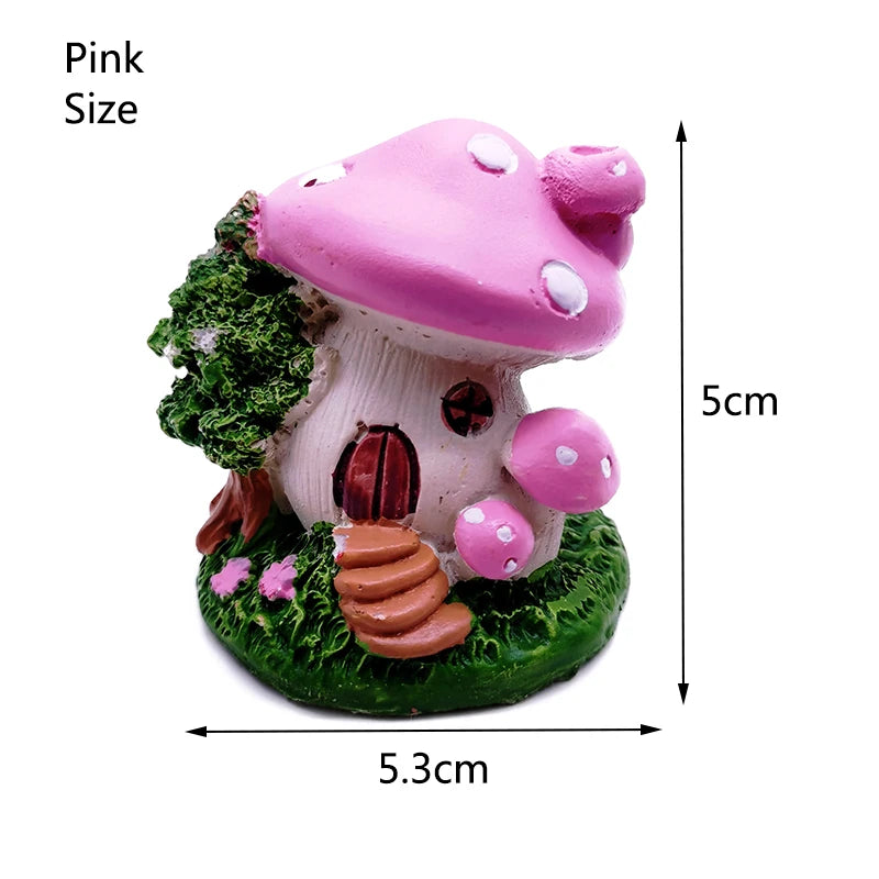 Resin Mushroom House Aquarium Ornament – Decorative Landscape Piece for Freshwater and Saltwater Tanks