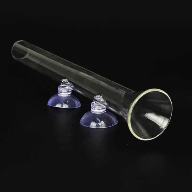 10cm–40cm Glass Shrimp Feeding Tube with Dish