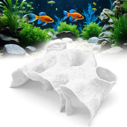 Gravel Tunnel Cave Aquarium Ornament – Smooth Resin Fish Hideout with Natural Curve Design