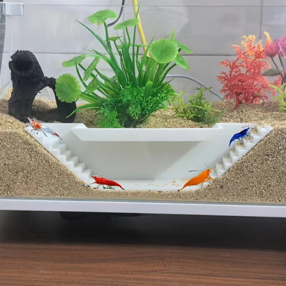 Underground Aquarium Tunnel Hideout – Fish & Shrimp Shelter, Buried Corner Cave for Corydoras, Loaches, Plecos & Shrimp Tanks