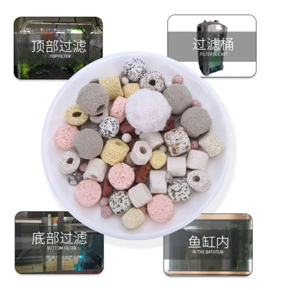 100g 250g 500g Mixed Aquarium Bio Balls Filter Media