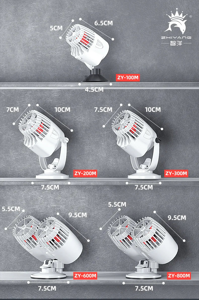 Aquarium Wavemaker Pump 360° Adjustable Wave Maker, Submersible Circulation & Aeration Pump for Fish Tanks 220–240V