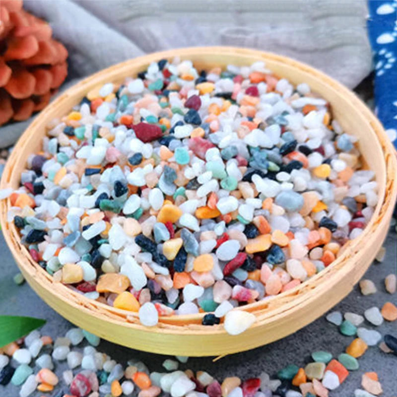300g / 600g / 900g Mixed Natural Rainflower Stone – 3-5mm Aquarium Gravel for Fish Tank Bottom Landscaping, Plant Pot Decor & DIY Crafts