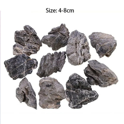 Natural Aquarium Rockery Stones – 100g / 250g / 500g Grey Stone Landscaping Decor for Fish Tanks & Aquascaping