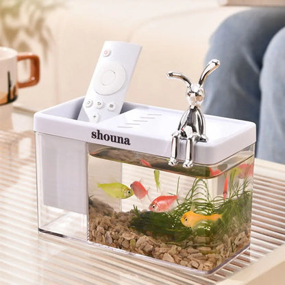 Small Tabletop Fish Tank with Cover