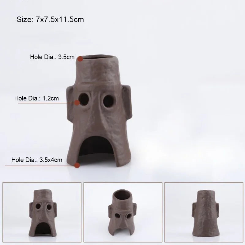 Ceramic Aquarium Shelter Houses – Shrimp & Fish Hiding Caves, Breeding Pots & Natural Stone-Style Tank Decor