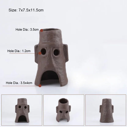 Ceramic Aquarium Shelter Houses – Shrimp & Fish Hiding Caves, Breeding Pots & Natural Stone-Style Tank Decor