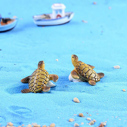 Mini Resin Sea Turtle Ornament | Cute Aquarium Decoration & Home Micro-Landscape Accessory (4 cm)