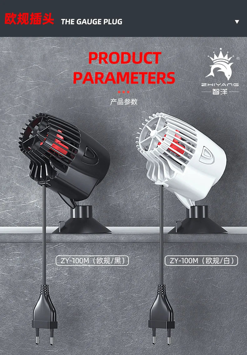 Aquarium Wavemaker Pump 360° Adjustable Wave Maker, Submersible Circulation & Aeration Pump for Fish Tanks 220–240V