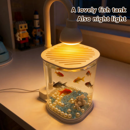 Small Tabletop Aquarium Starter Kit with Light - Small