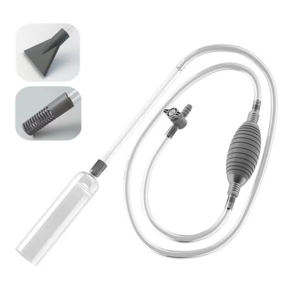 Aquarium Siphon Vacuum Cleaner – Manual Water Changer & Gravel Cleaner Pump for Fish Tanks