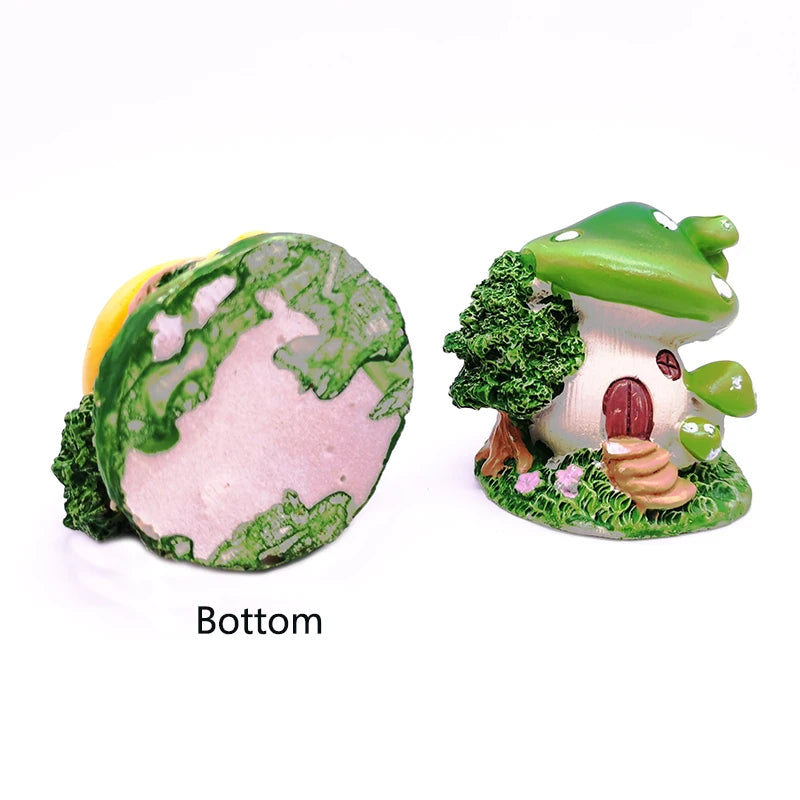 Resin Mushroom House Aquarium Ornament – Decorative Landscape Piece for Freshwater and Saltwater Tanks
