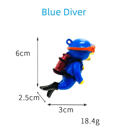 Floating Diver Ornament – PVC Aquarium Decoration with Buoy Ball for Fish Tanks and Miniature Landscapes