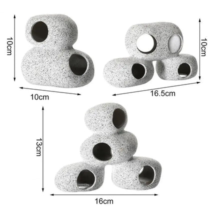 Clay Pot Aquarium Shelter – Ceramic Fish & Shrimp Cave Hideout for Natural Aquascape Decoration