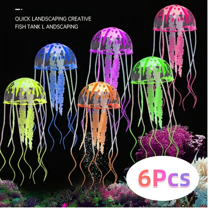 Artificial Swim Glow Jellyfish – Luminous Silicone Aquarium Decoration