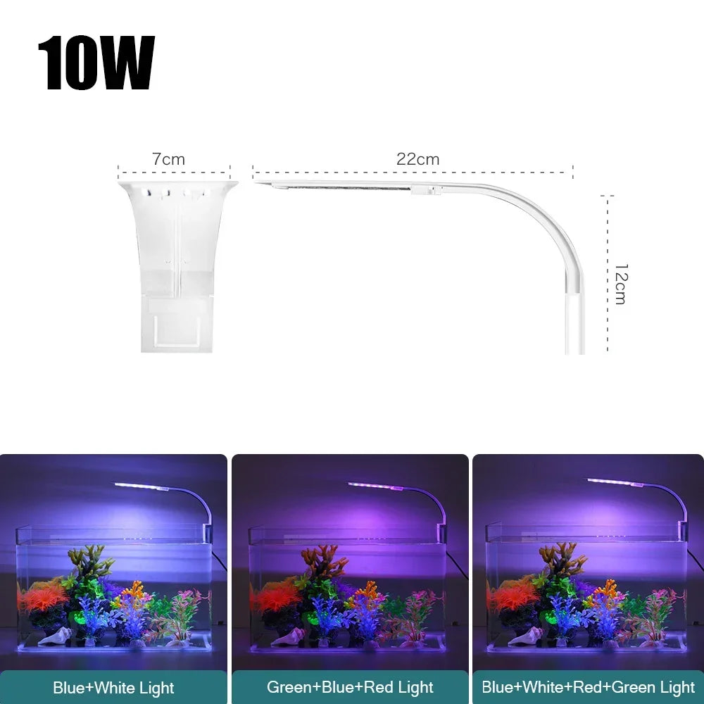 Super Slim LED Aquarium Light – Clip-On Waterproof Plant Grow Lamp