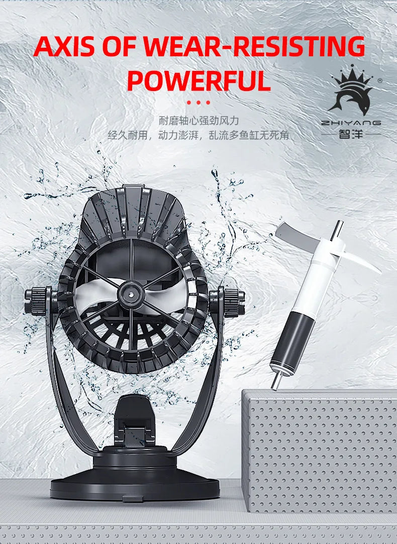 Aquarium Wavemaker Pump 360° Adjustable Wave Maker, Submersible Circulation & Aeration Pump for Fish Tanks 220–240V