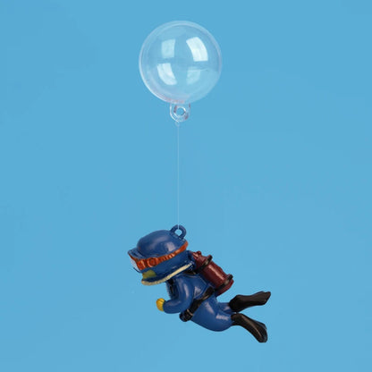 Floating Diver & Mermaid Aquarium Ornament | Mini Resin Cartoon Figure with Balloon Float for Fish Tank Decoration
