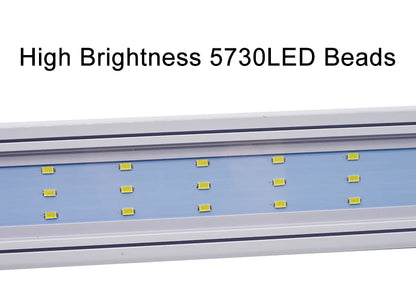 Super Slim LED Aquarium Light – Waterproof Plant Growth Lamp with Clip-On Mount, 5730 LEDs, 18–72 cm, 220–240V
