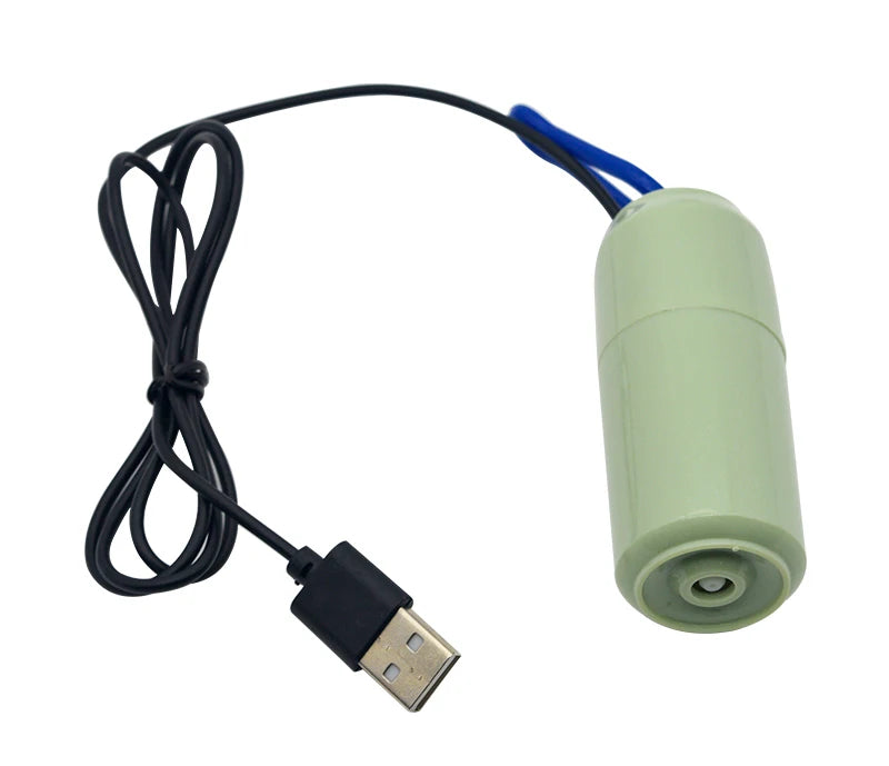 USB Mini Aquarium Air Pump – Silent Oxygenator with Air Stone, Portable 5V Oxygen Aerator for Fish Tanks & Outdoor Use