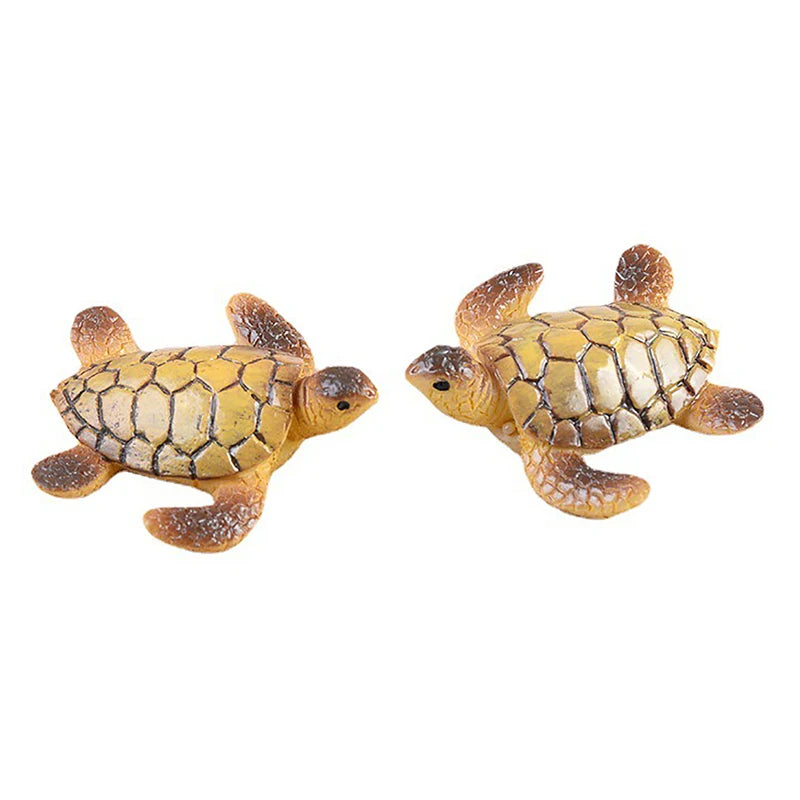 Mini Resin Sea Turtle Ornament | Cute Aquarium Decoration & Home Micro-Landscape Accessory (4 cm)