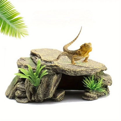 Artificial Turtle Terrace Platform – Resin Basking & Shelter Ornament for Aquariums and Terrariums