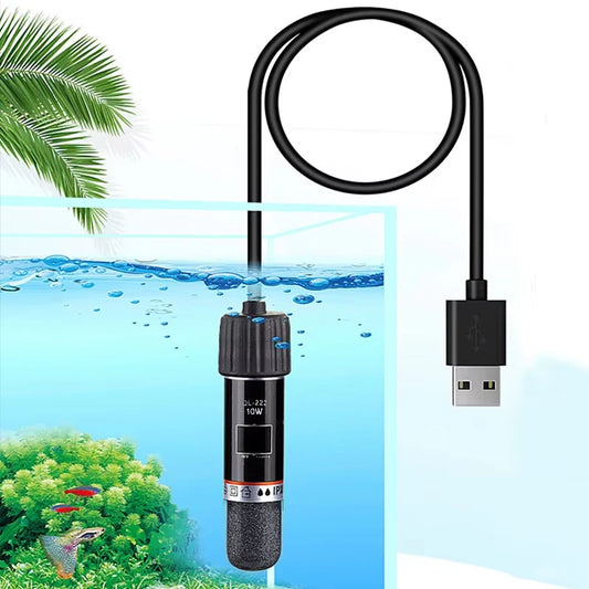 USB Mini Submersible Aquarium Heater for Small Tanks, 26°C Constant Temperature, 10W