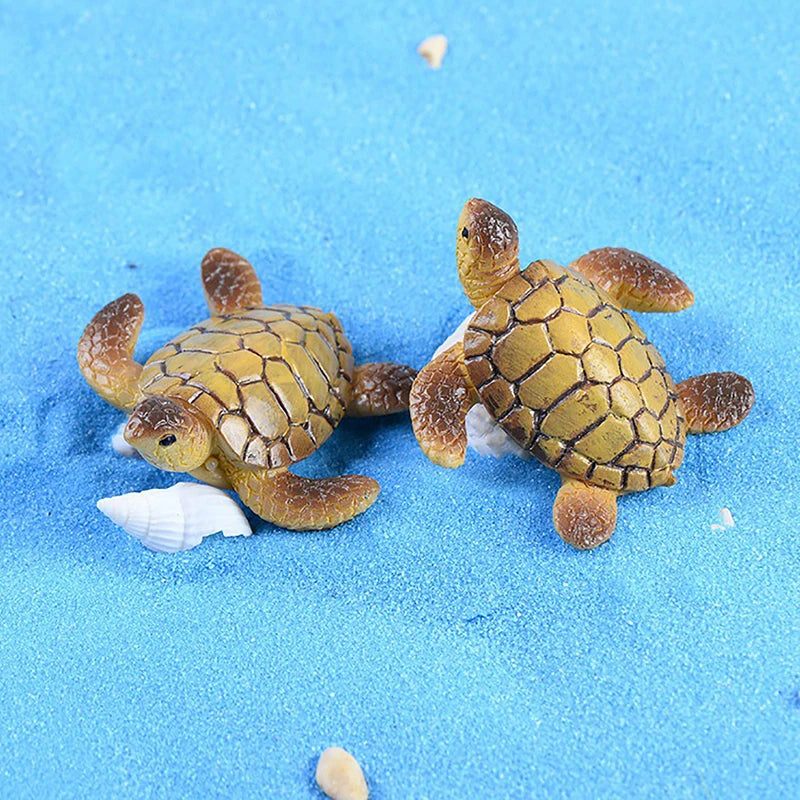 Mini Resin Sea Turtle Ornament | Cute Aquarium Decoration & Home Micro-Landscape Accessory (4 cm)