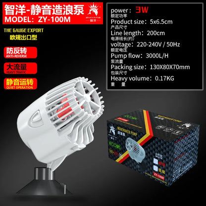 Aquarium Wavemaker Pump 360° Adjustable Wave Maker, Submersible Circulation & Aeration Pump for Fish Tanks 220–240V