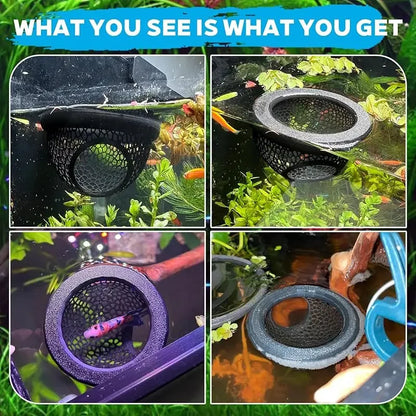 Floating Betta Cave & Shrimp Hideout – 3-in-1 Hammock, Feeding Ring & Resting Spot for Small Aquatic Pets