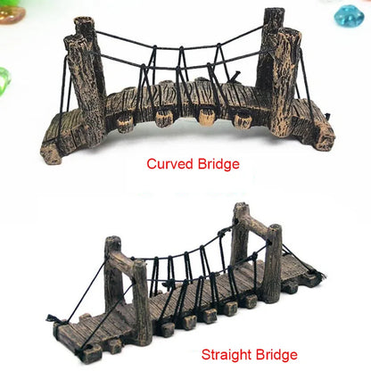 Resin Aquarium Bridge Ornament – Rockery-Style Decoration for Freshwater and Saltwater Tanks