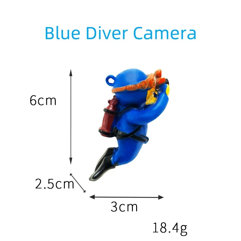 Floating Diver Ornament – PVC Aquarium Decoration with Buoy Ball for Fish Tanks and Miniature Landscapes