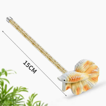 Resin Fighting Fish Training Stick – Interactive Betta Tail Exercise Ornament