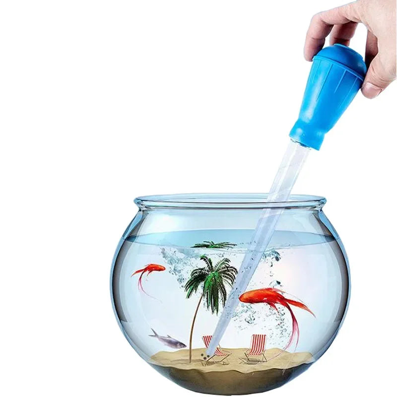 Lengthened Aquarium Pipette Siphon — Silicone & ABS Water Changer, Waste Remover, Liquid Measuring Tool for Fish Tanks