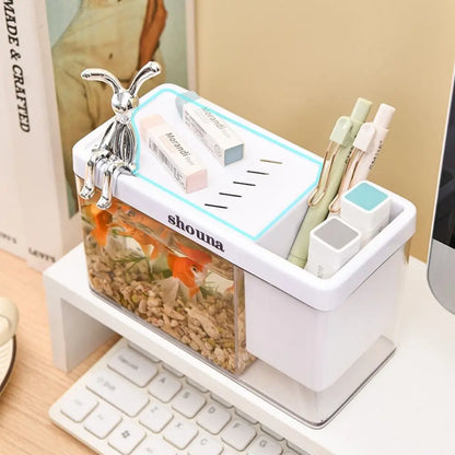 Small Tabletop Fish Tank with Cover