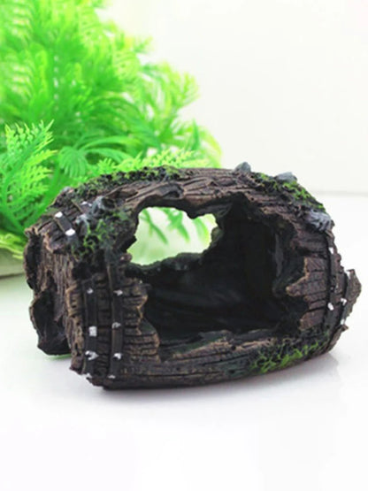 Resin Barrel Hideout – Aquarium Escape House & Landscaping Decoration